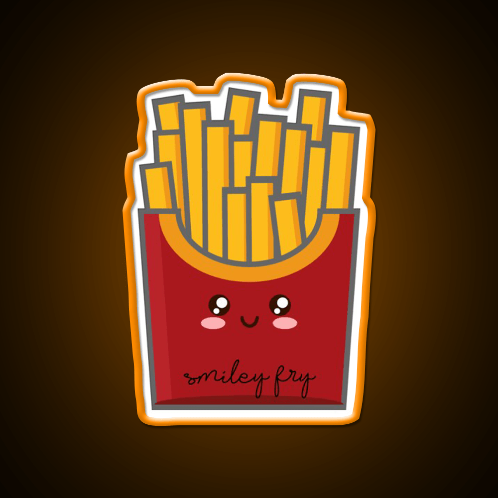 Smiley Fry Snack Food Led Neon Sign Rgb Color - Shineneon