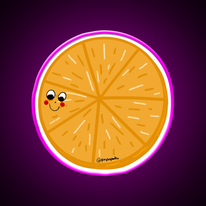 Smiley Orange Snack Food Led Neon Sign Rgb Color - Shineneon