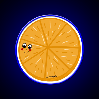 Smiley Orange Snack Food Led Neon Sign Rgb Color - Shineneon