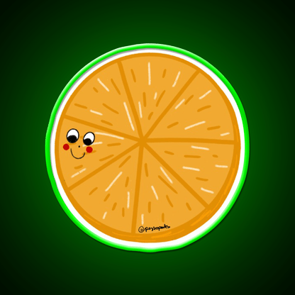 Smiley Orange Snack Food Led Neon Sign Rgb Color - Shineneon
