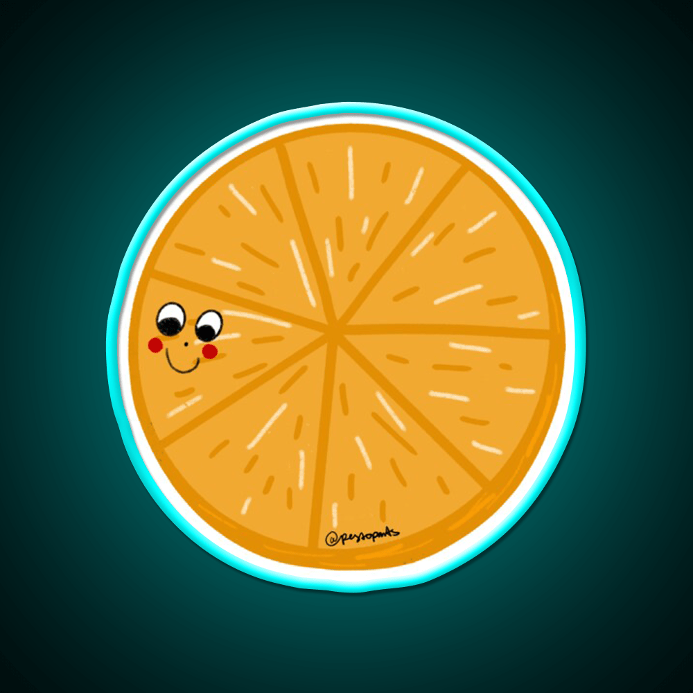 Smiley Orange Snack Food Led Neon Sign Rgb Color - Shineneon