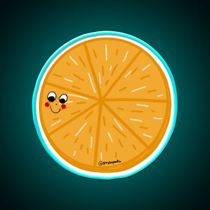 Smiley Orange Snack Food Led Neon Sign Rgb Color - Shineneon