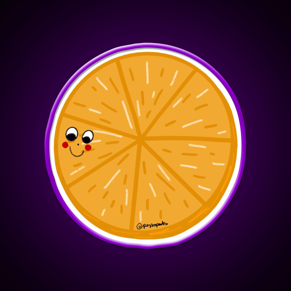 Smiley Orange Snack Food Led Neon Sign Rgb Color - Shineneon
