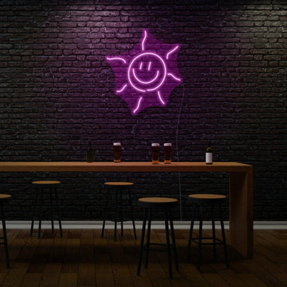 Smiling Sun Led Light Sign - Shineneon
