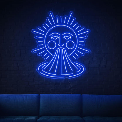 Smiling Sun Pink Led Neon Sign For Indoor Home Decor Wall Art | Shineneon