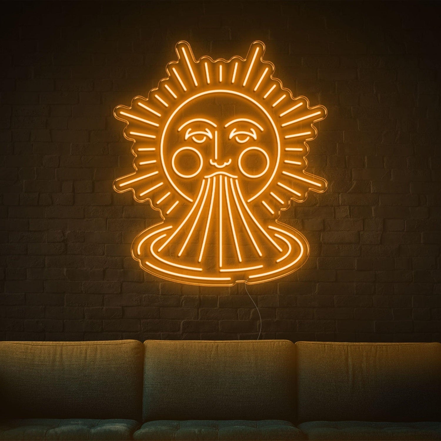 Smiling Sun Pink Led Neon Sign For Indoor Home Decor Wall Art | Shineneon