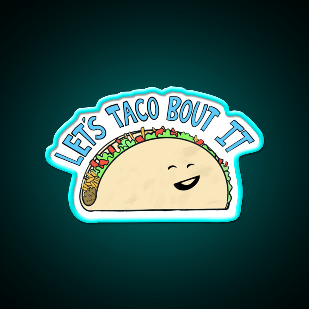 Smiling Taco Led Neon Sign Mexican Food Sign Rgb Color - Shineneon