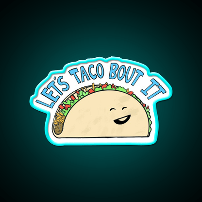 Smiling Taco Led Neon Sign Mexican Food Sign Rgb Color - Shineneon