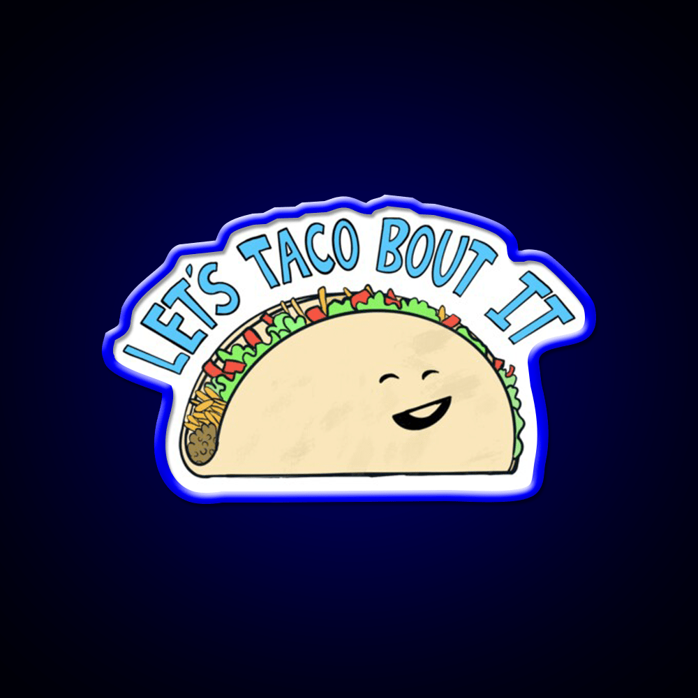 Smiling Taco Led Neon Sign Mexican Food Sign Rgb Color - Shineneon