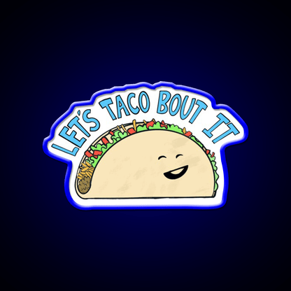 Smiling Taco Led Neon Sign Mexican Food Sign Rgb Color - Shineneon