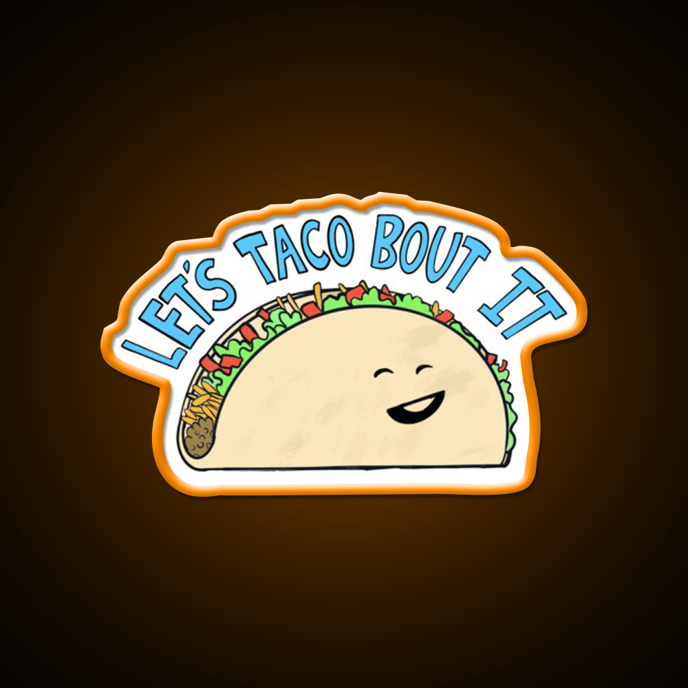 Smiling Taco Led Neon Sign Mexican Food Sign Rgb Color - Shineneon