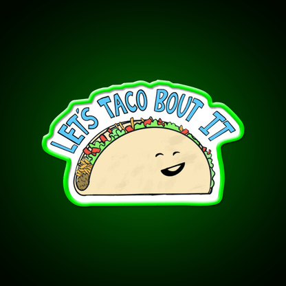 Smiling Taco Led Neon Sign Mexican Food Sign Rgb Color - Shineneon