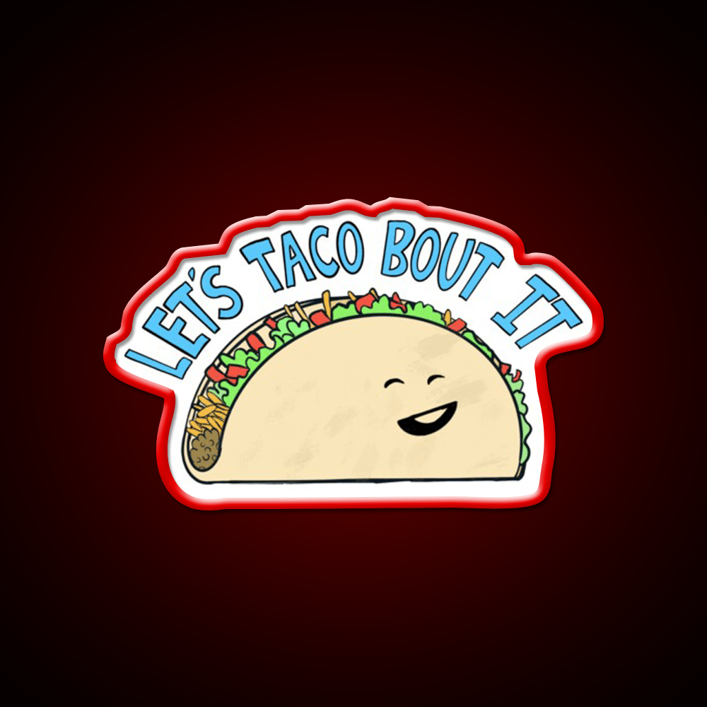 Smiling Taco Led Neon Sign Mexican Food Sign Rgb Color - Shineneon