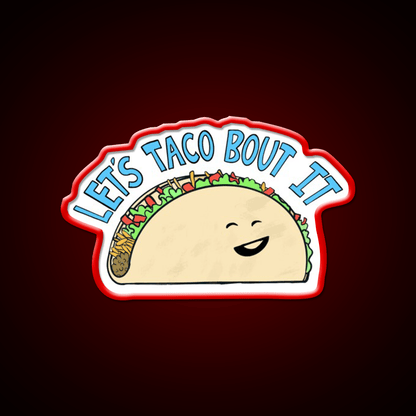 Smiling Taco Led Neon Sign Mexican Food Sign Rgb Color - Shineneon