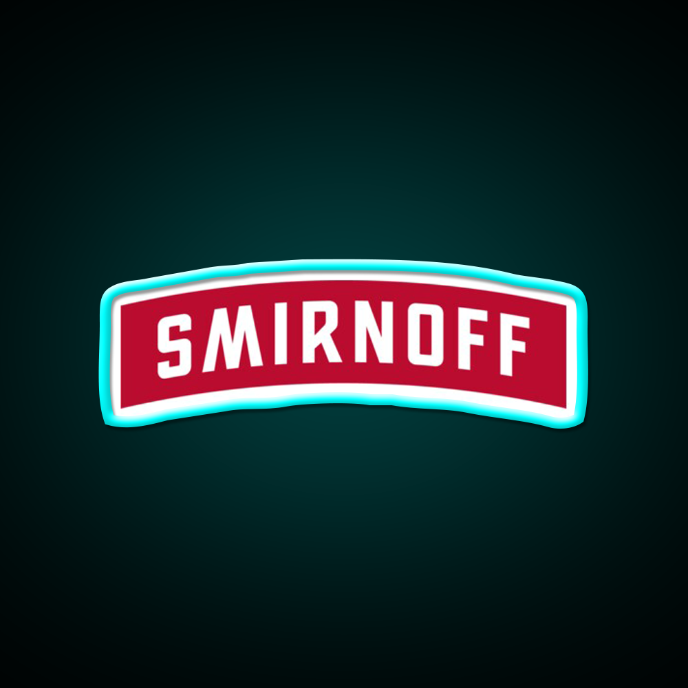 Smirnoff Vodka Beer Bar Decor Led Neon Sign Rgb Color - Size and dimension reference