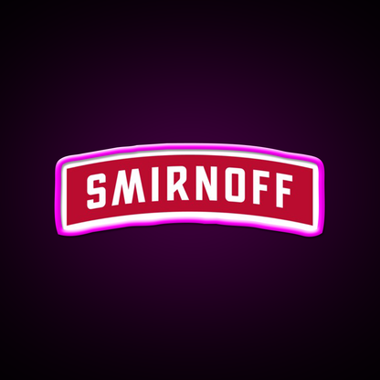 Smirnoff Vodka Cocktail Bar Decor Led Neon Sign Rgb Color - Neon sign mounted on wall in room