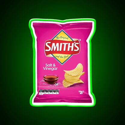 Smiths Chips Salt And Vinegar Snack Food Led Neon Sign Rgb Color - Shineneon