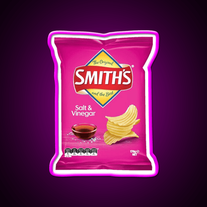 Smiths Chips Salt And Vinegar Snack Food Led Neon Sign Rgb Color - Shineneon