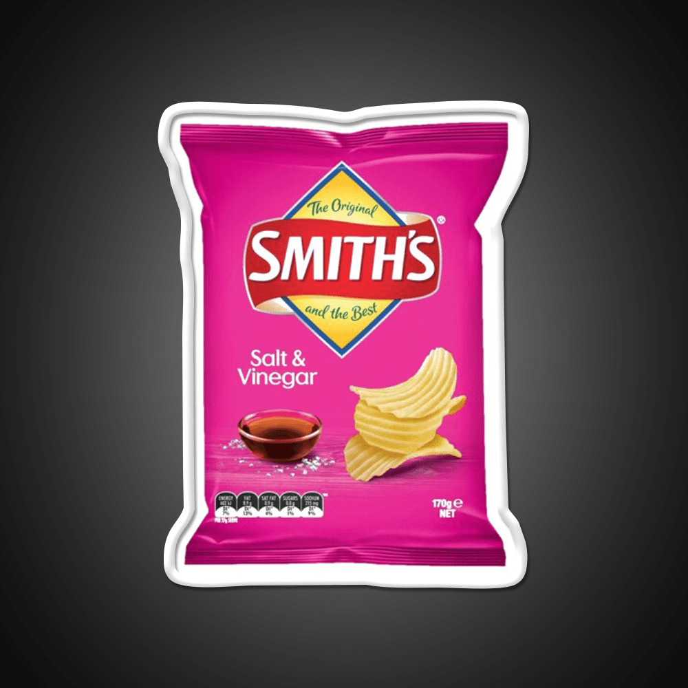 Smiths Chips Salt And Vinegar Snack Food Led Neon Sign Rgb Color - Shineneon