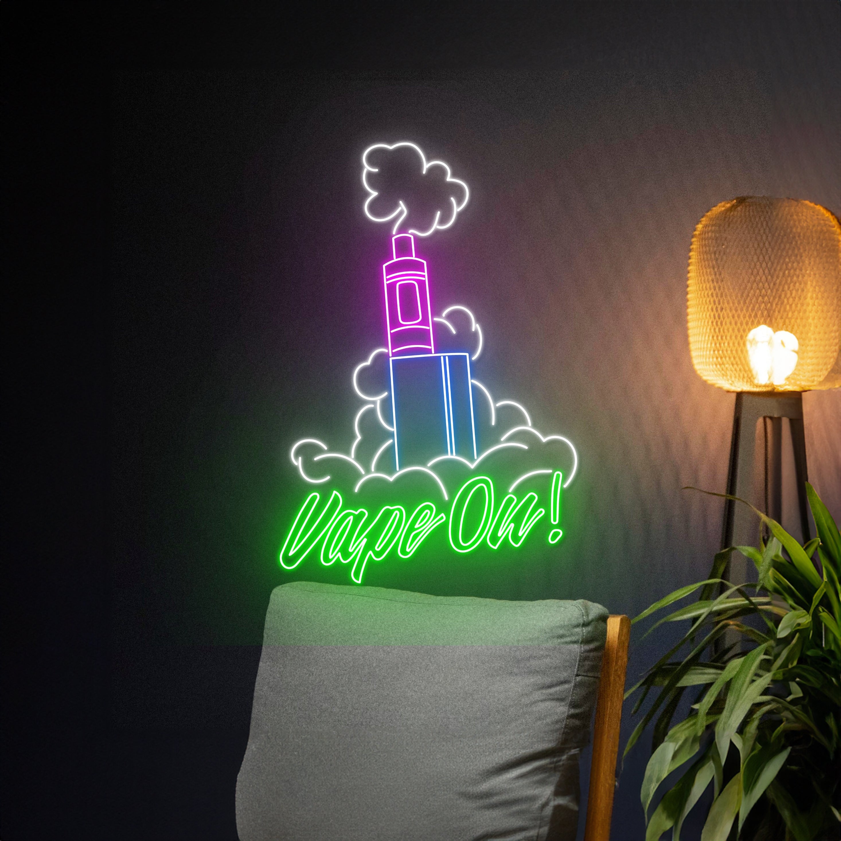 Smoke Led Neon Sign Man Cave Room Wall Decor | Shineneon