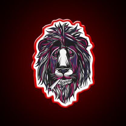 Smoke Lion Hemp Inspired Green Leaf Led Neon Sign Rgb Color - LED neon sign view 10