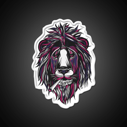 Smoke Lion Hemp Inspired Green Leaf Led Neon Sign Rgb Color - Shineneon