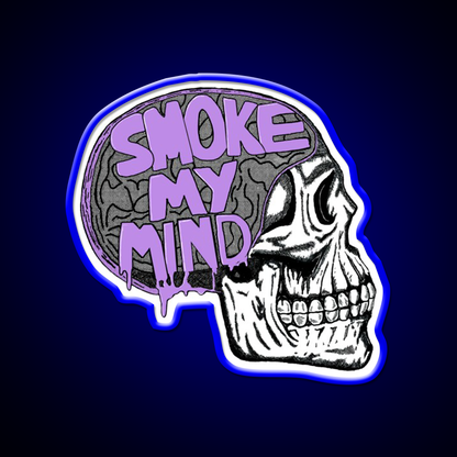 Smoke My Mind Hemp Inspired Green Leaf Led Neon Sign Rgb Color - LED neon sign view 5