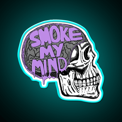 Smoke My Mind Hemp Inspired Green Leaf Led Neon Sign Rgb Color - Shineneon