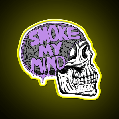 Smoke My Mind Hemp Inspired Green Leaf Led Neon Sign Rgb Color - Shineneon