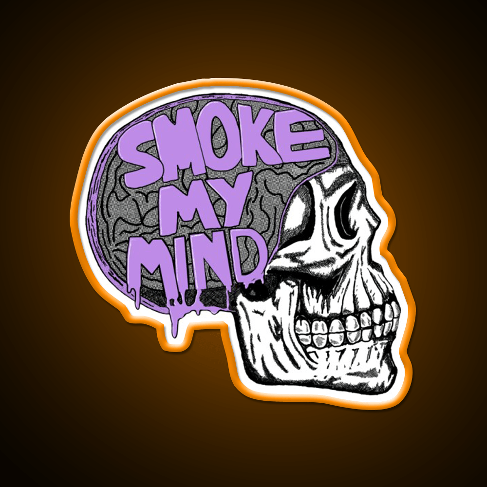 Smoke My Mind Hemp Inspired Green Leaf Led Neon Sign Rgb Color - Shineneon