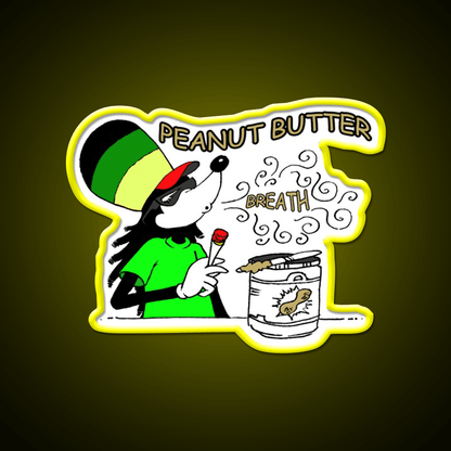 Smoke Shack Culture Peanut Butter Breath Green Leaf Led Neon Sign Rgb Color - Shineneon