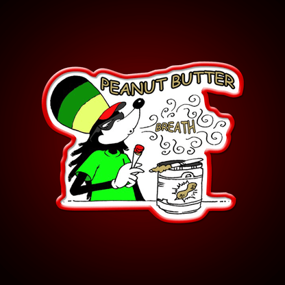 Smoke Shack Culture Peanut Butter Breath Green Leaf Led Neon Sign Rgb Color - Shineneon
