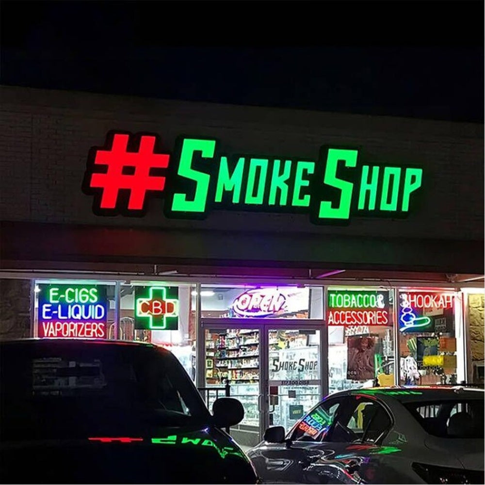 Smoke Shop 3D Frontlit Channel Letters Led Light Sign