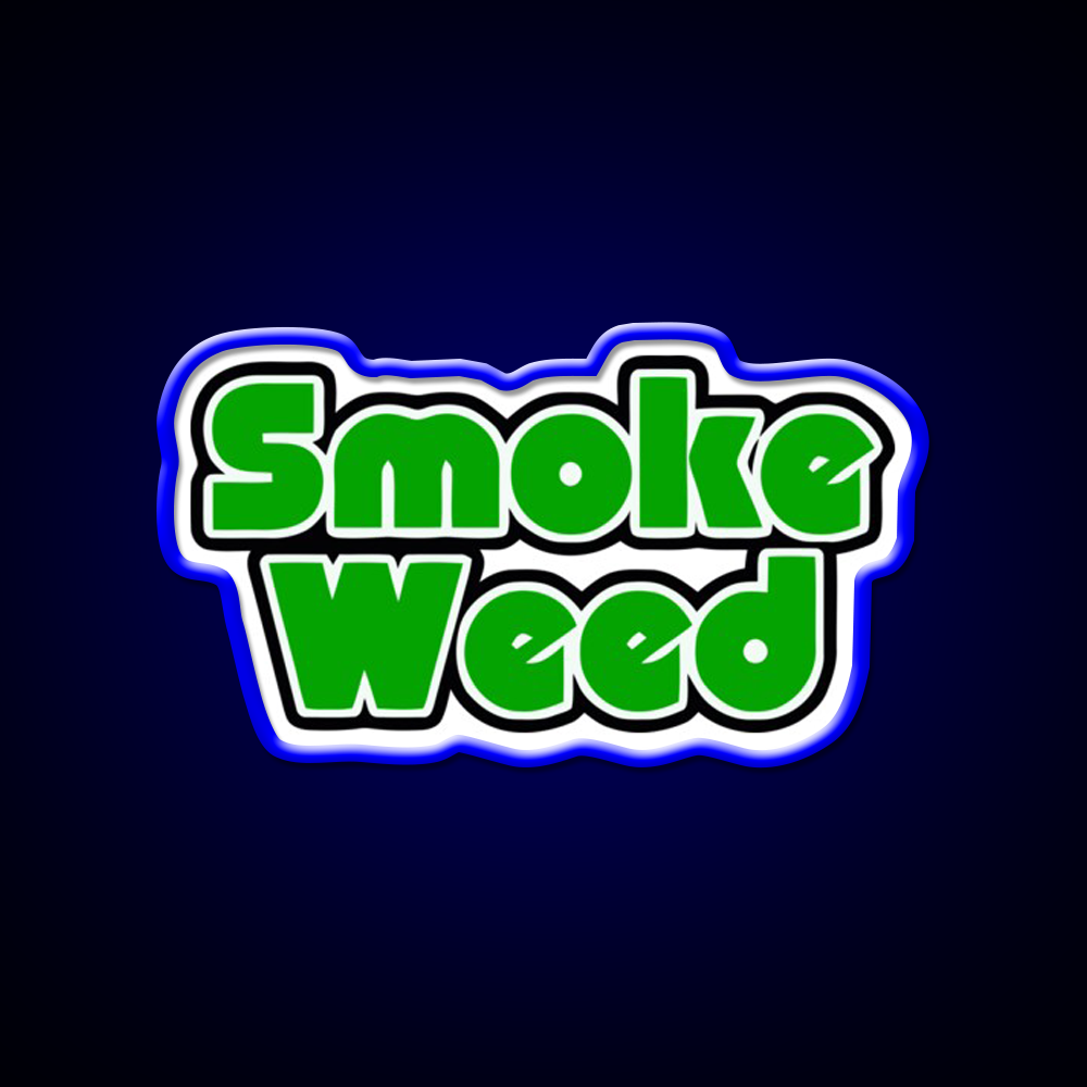 Smoke Weed Sleep Logo Hemp Inspired Green Leaf Led Neon Sign Rgb Color - LED neon sign view 5