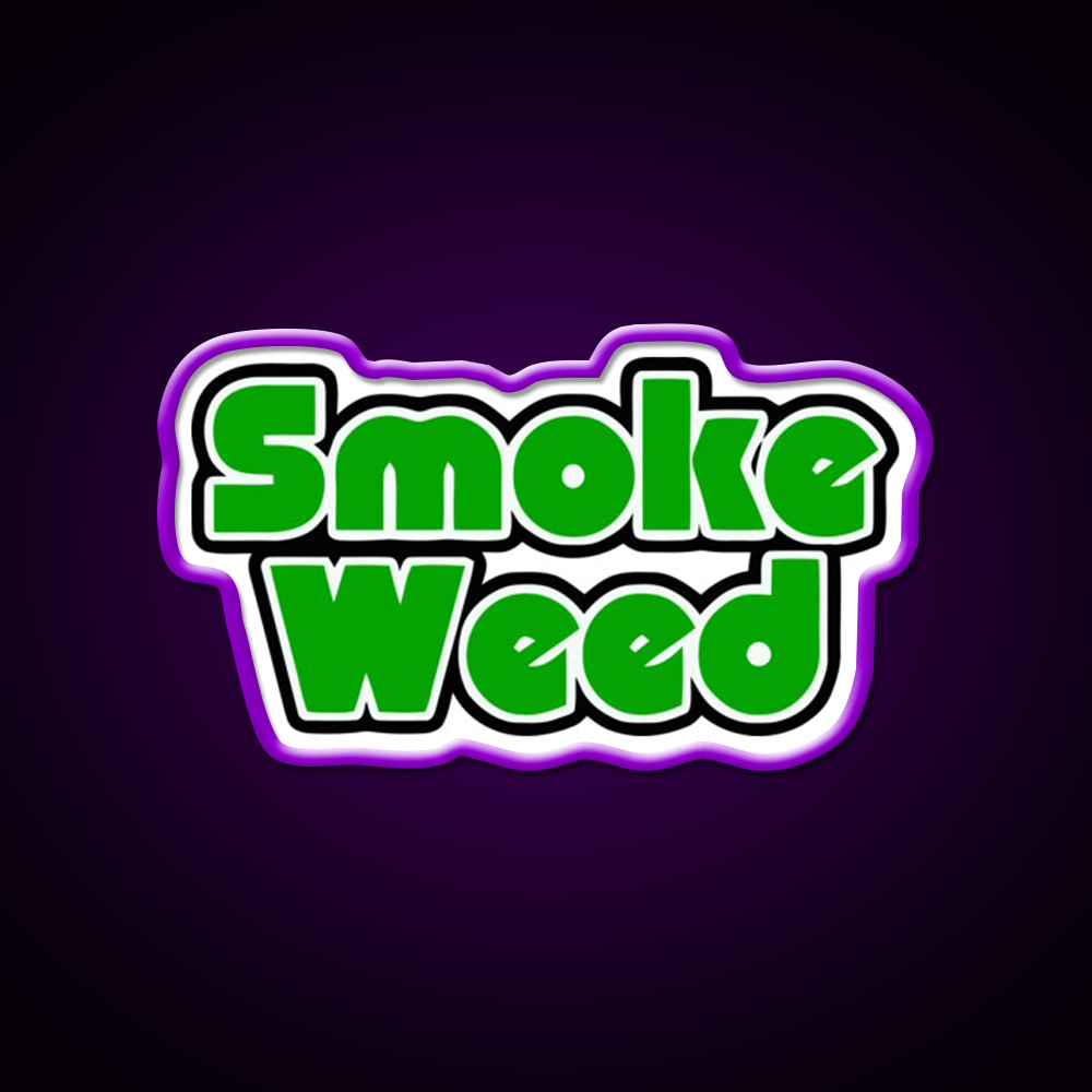 Smoke Weed Sleep Logo Hemp Inspired Green Leaf Led Neon Sign Rgb Color - LED neon sign view 9