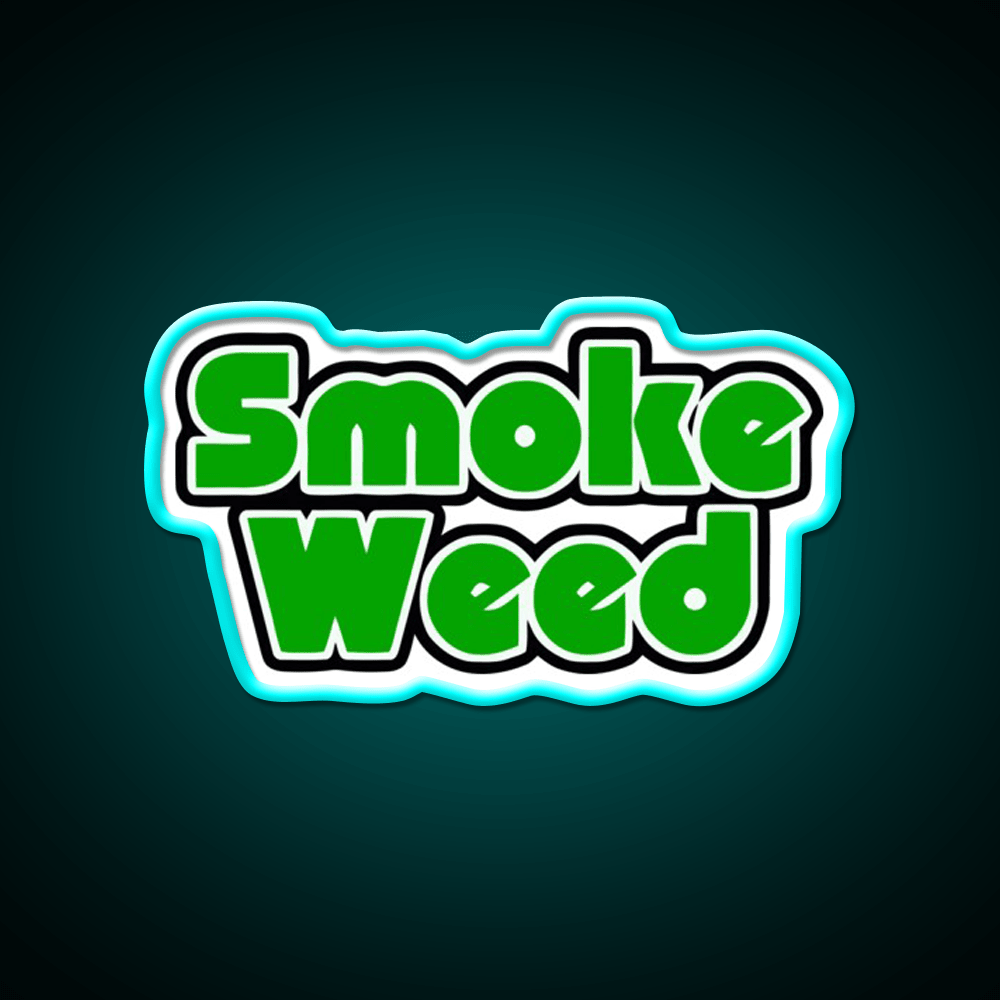 Smoke Weed Sleep Logo Hemp Inspired Green Leaf Led Neon Sign Rgb Color - Shineneon