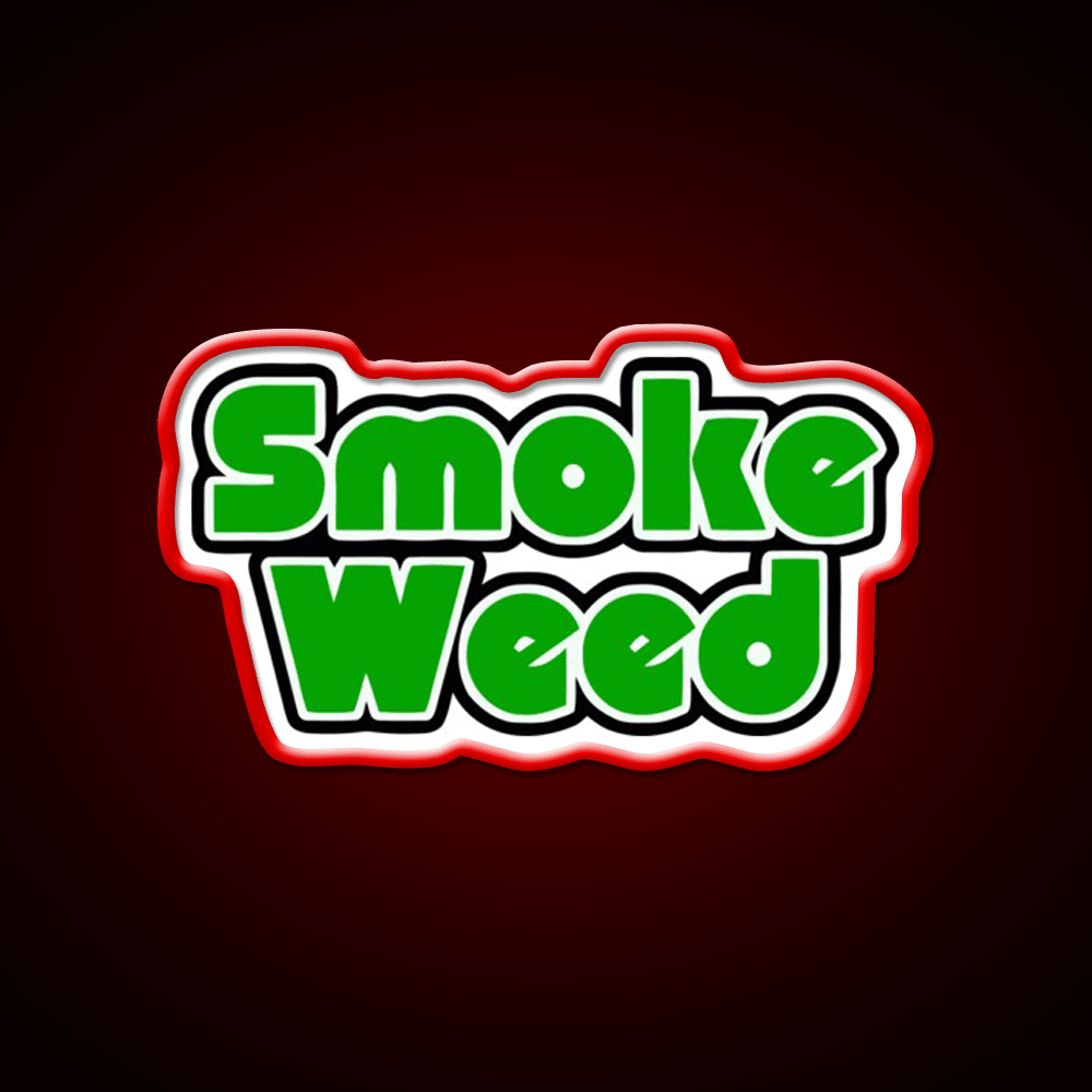 Smoke Weed Sleep Logo Hemp Inspired Green Leaf Led Neon Sign Rgb Color - Shineneon