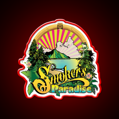 Smokers Paradise Hemp Inspired Green Leaf Led Neon Sign Rgb Color - LED neon sign view 10