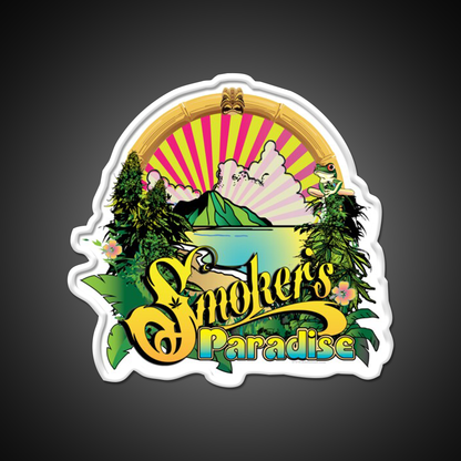 Smokers Paradise Hemp Inspired Green Leaf Led Neon Sign Rgb Color - LED neon sign view 11
