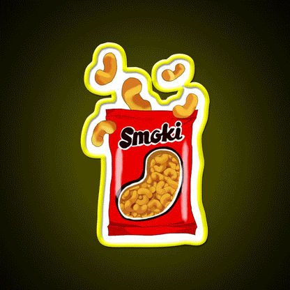 Smoki Snack Food Led Neon Sign Rgb Color - Custom LED neon sign front view