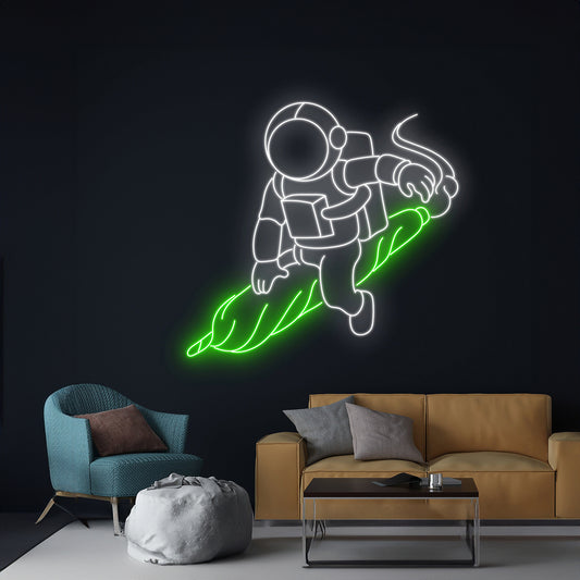 Smoking Astronaut Led Sign