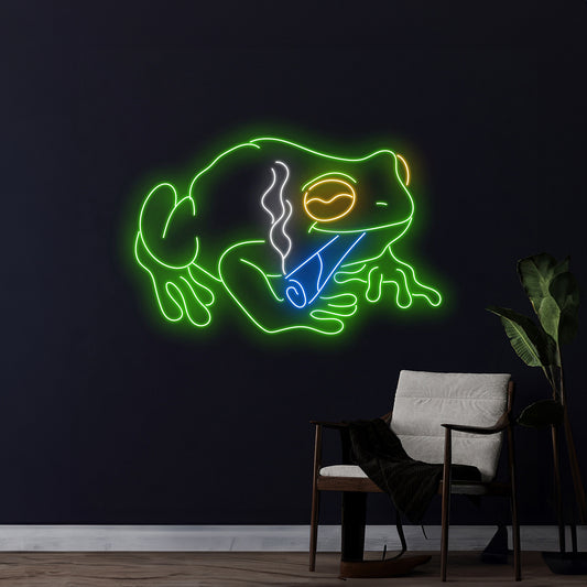 Smoking Frog Led Sign