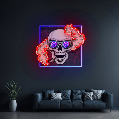 Smoking High Skull Led Neon Sign Light Custom Led Signs - Shineneon