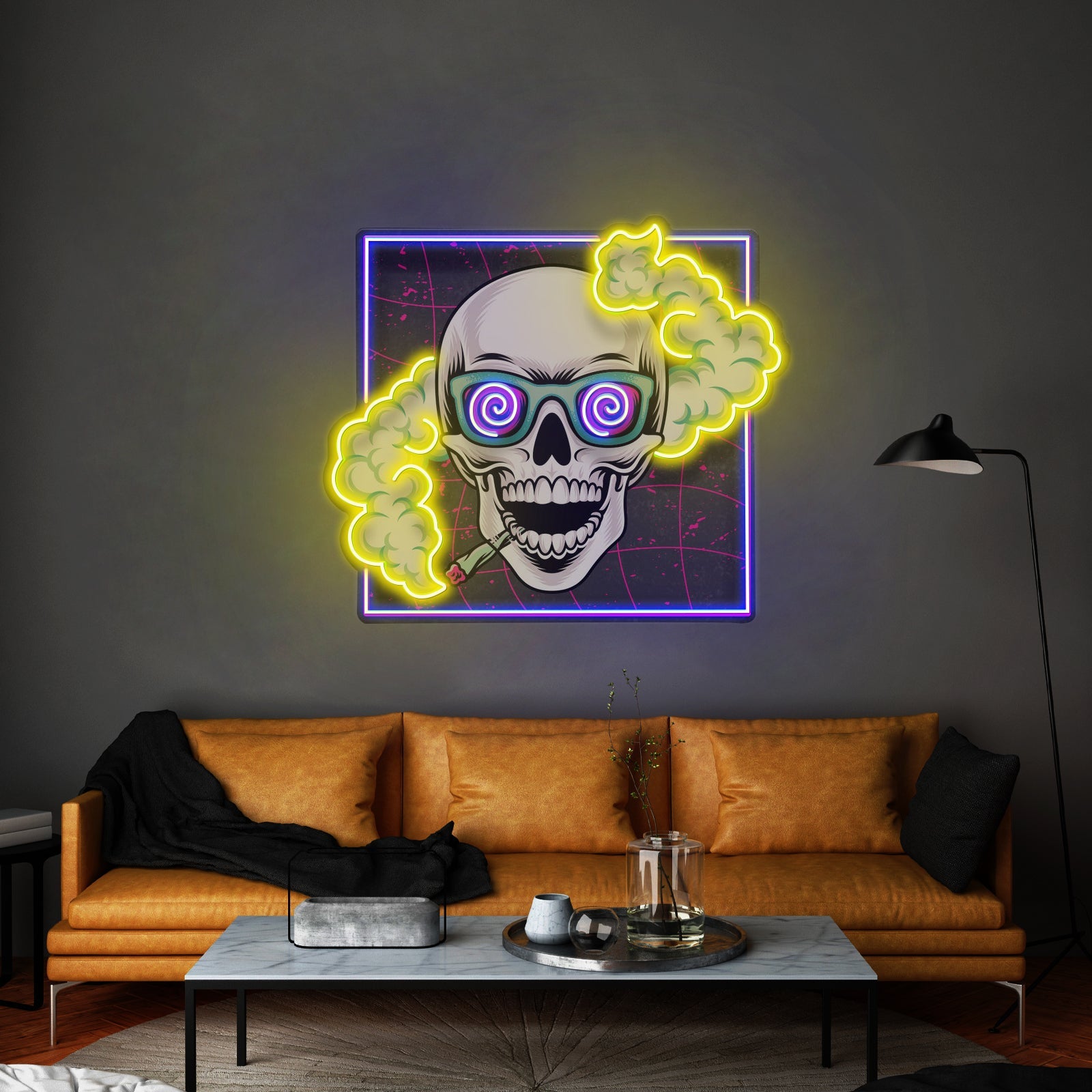 Smoking High Skull Led Neon Sign Light Custom Led Signs - Shineneon