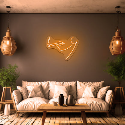 Smoking Home Decor Led Cute Neon Sign