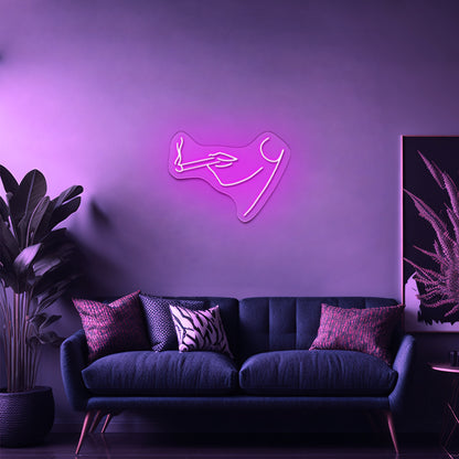 Smoking Home Decor Led Cute Neon Sign