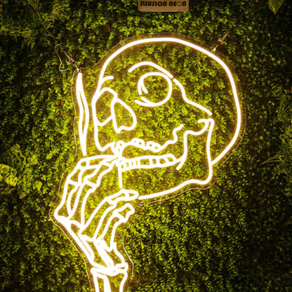 Smoking Skull Sign Neon Sign For Halloween And Edgy Themes | Shineneon