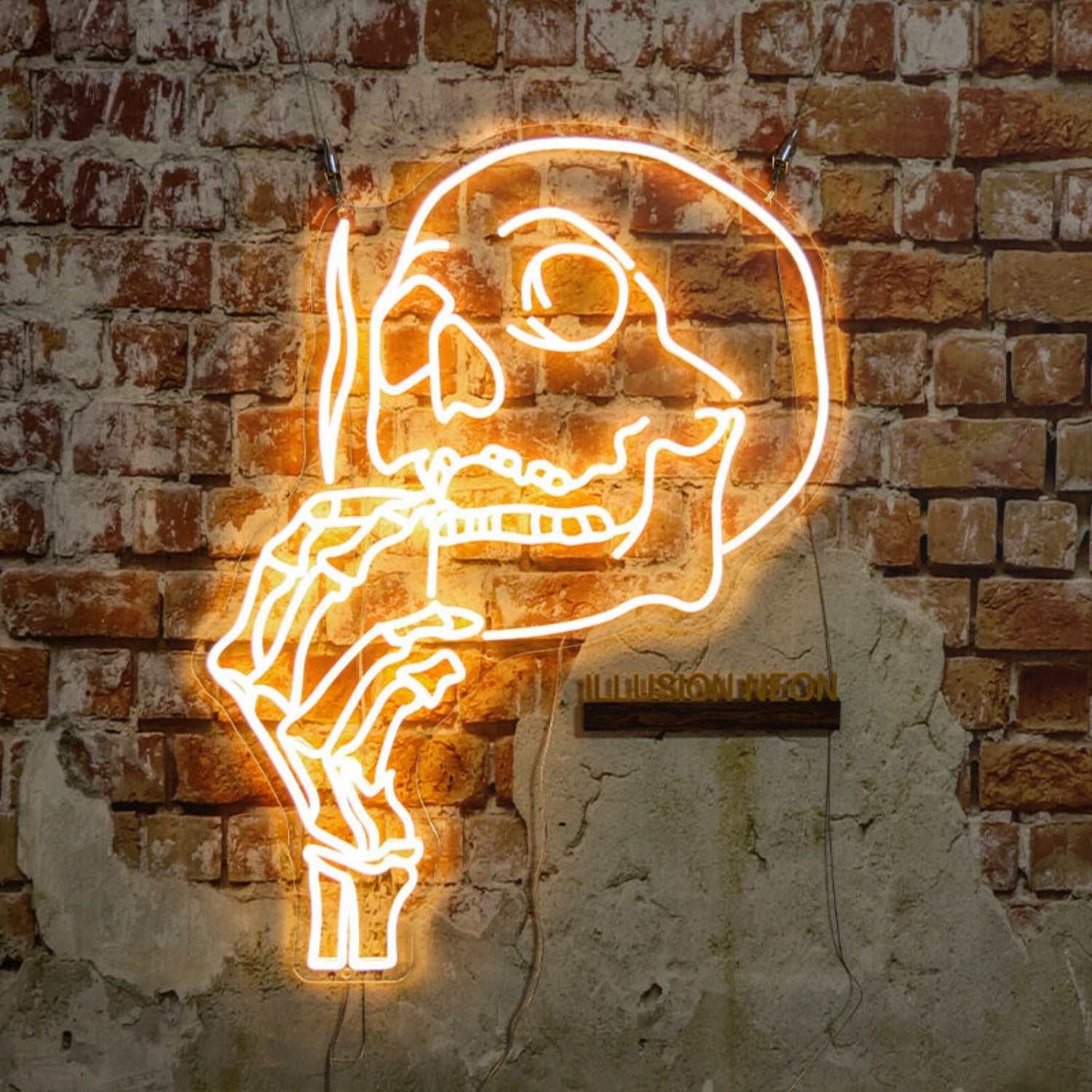 Smoking Skull Sign Neon Sign For Halloween And Edgy Themes | Shineneon