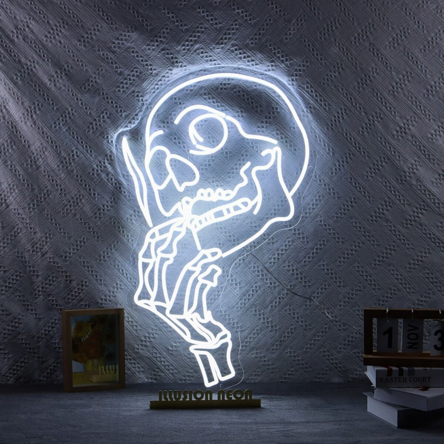 Smoking Skull Sign Skeleton Halloween Neon Sign | Shineneon
