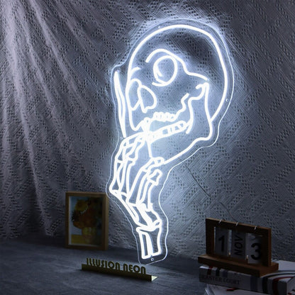 Smoking Skull Sign Skeleton Halloween Neon Sign | Shineneon